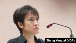 台湾在野党民进党立委萧美琴(美国之音张永泰拍摄)