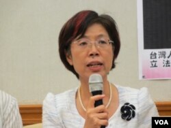 在野党民进党立委尤美女(美国之音张永泰拍摄)