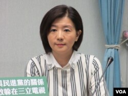 执政党国民党立委王育敏（美国之音张永泰拍摄）