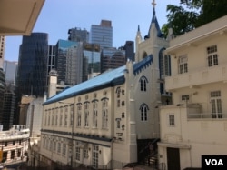 香港圣公会圣保罗堂 （美国之音记者申华 拍摄）