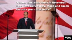 Texas Sen. Ted Cruz, who pulled out of the presidential race in May, didn't endorse Republican nominee Donald Trump, instead he urged voters to "vote your conscience."