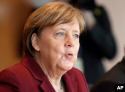 La chancelière Angela Merkel à Berlin, le 5 avril 2017.