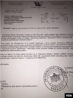 Odgovor veterinarskog fakulteta