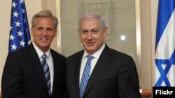 内塔尼亚胡总理会见由美国国会众议院议长麦卡锡率领的美国国会代表团。