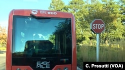 Two autonomous shuttle buses are being tested at Bishop Ranch, a huge business park in San Ramon, California.