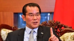 资料照片：中国驻瑞典大使桂从友在斯德哥尔摩讲话。(2019年11月15日)