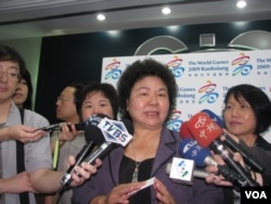 高雄市长陈菊(美国之音申华拍摄)