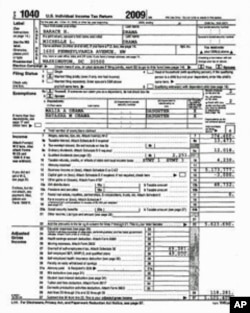 奥巴马总统夫妇2009年所得税报表