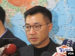 台湾在野党国民党立委江启臣(美国之音张永泰拍摄)