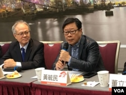 香港前立法委员黄毓民（美国之音许宁摄影）