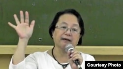 Victoria Tauli-Corpuz is an indigenous leader in the Philippines. She chaired the indigenous leaders summit in Alta, Norway in June 2013. (Credit: Tebtebba)