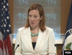 美国国务院发言人莎琪(美国之音视频截图)