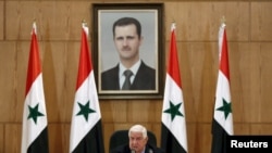 ولید المعلم وزیر خارجه سوریه روز شنبه در دمشق نشست خبری برگزار کرد