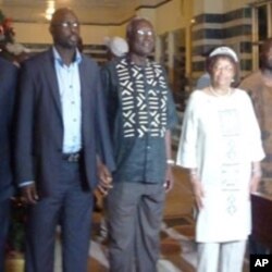 President Sirleaf with CDC's Tubman and Weah