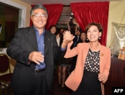 2018 미국 캘리포니아주 연방 하원의원 선거에서 공화당 후보로 당선된 영 김 당선인(오른쪽)과 남편 찰스 김 씨.