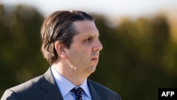 时任美国驻韩国大使的李伯特(Mark Lippert) （法新社2015年10月15日）