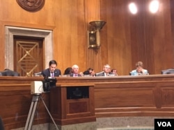 美国国会参议院外交委员会提名确认听证会(美国之音李逸华拍摄)
