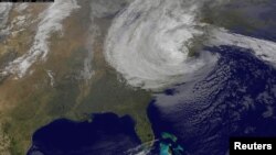 ሃሪኬን ሳንዲ - የሣተላይት ፎቶ - ናሳ