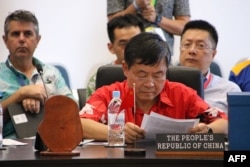 在瑙鲁出席太平洋岛国论坛的中国代表杜起文 （2018年9月4日）