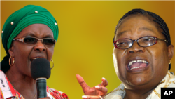 WARRING: First Lady Grace Mugabe and Vice President Joyce Mujuru (Collage by Ntungamili Nkomo)