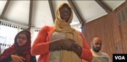 Saleemah Jones leads Friday prayers at the Qal’Bu Maryam mosque.