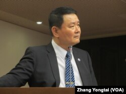 台湾执政党国民党立委蔡锦隆(美国之音张永泰拍摄)