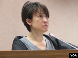 台湾在野党民进党立委萧美琴（美国之音张永泰拍摄）