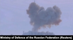 RUSSIA -- A still image taken from a video footage and released by Russia's Defence Ministry on December 26, 2018, shows a test launch of the Avangard system in the Orenburg region.