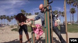 Delia Douglas and William Haight with their daughter.