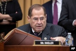 Rep. Jerrold Nadler, D-N.Y., the top Democrat on the House Judiciary Committee, arrives for the testimony of Google CEO Sundar Pichai about the internet giant's privacy security and data collection, on Capitol Hill in Washington, Dec. 11, 2018.