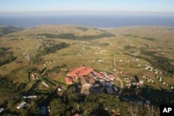 An aerial view of Zithulele Hospital (in foreground) in South Africa’s isolated and impoverished Oliver Tambo District