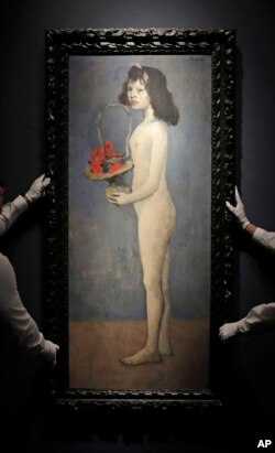 تابلوی «دختر جوان با سبد گل» از پابلو پیکاسو که انتظار می رود تا ۱۲۰ میلیون دلار فروش برود