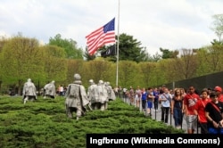 朝鲜战争老兵纪念碑。（照片来源：维基百科）