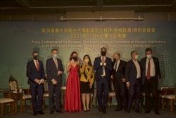 欧洲议会首次派遣官方代表团出访台湾结束三天的访程后召开记者会（图片来源：杨安摄影）