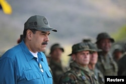 Predsjednik Venecuele Nicolas Maduro prisustvuje vojnoj vježbi u Turiamu, Venecuela, 3. februara 2019.(Miraflores Palace/Handout via Reuters)