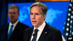 布林肯国务卿就2021年度向国会提交的有关种族灭绝和暴行的报告发表讲话。(2021年7月12日)
