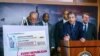 Sen. Sherrod Brown, D-Ohio, joined by Majority Leader Chuck Schumer, D-N.Y., Sen. Raphael Warnock, D-Ga., Sen. Cory Booker, D-N.J., and Sen. Michael Bennet, D-Colo., talk about the child tax credit, at the Capitol in Washington, July 15, 2021.