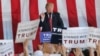 Republican presidential candidate Donald Trump speaks at a campaign rally at Werner Enterprises Hangar in Omaha, Nebraska, May 6, 2016. 