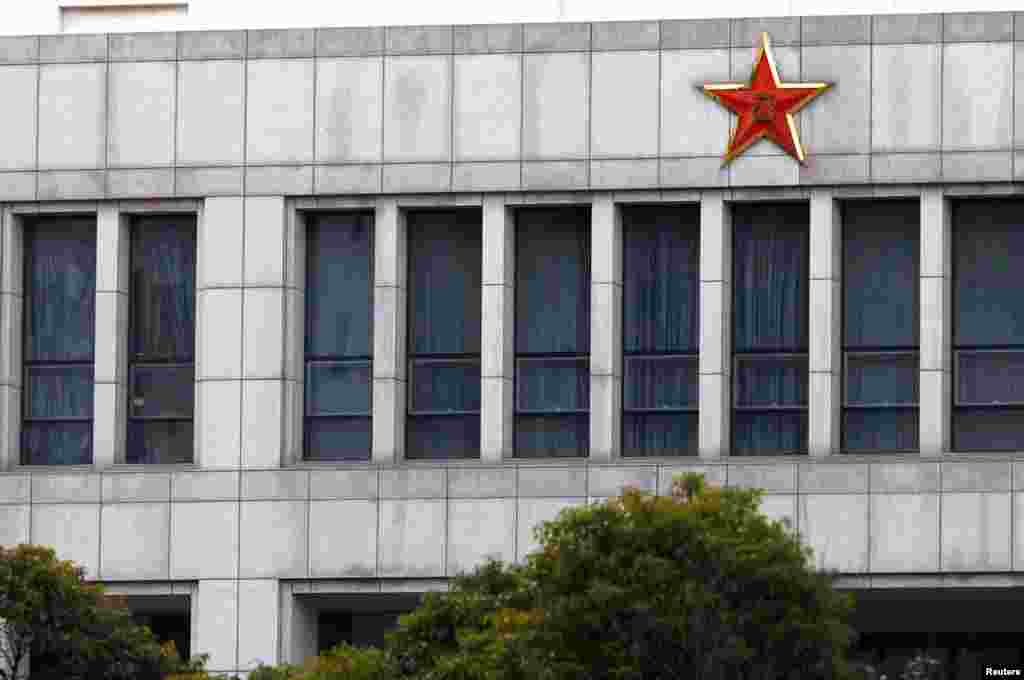 位于上海的61398部队大楼的局部。