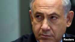 베냐민 네타냐후 이스라엘 총리가 15일 각료회의에 참석했다.