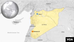 Peta wilayah Suriah.