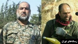 مستشاران ایران در سوریه؛ جهانگیری جعفری نیا راست و رضا رستمی مقدم چپ از نیروهای سپاه که در سوریه کشته شدند