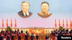 Premier congrès du PCT depuis 36 ans, Palais du 25 avril, Pyongyang, Corée du nord, le 9 mai 2016. 