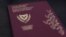 A photo illustration of a Cypriot passport, October 12, 2019.