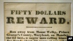 This handbill from 1850 offers an example of what runaway slaves faced.