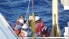 Personnel aboard the NOAA ship, Thomas Jefferson, prepare to launch a glider that belongs to the Naval Oceanographic Office as part of a Gulf of Mexico Loop Current research cruise.