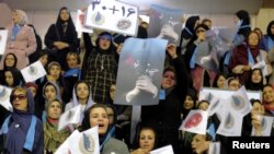 زنان حاضر در تجمع انتخاباتی روز پنجشنبه اصلاح طلبان در تهران