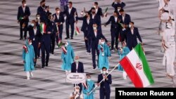 ورزشکاران ایرانی در مراسم افتتاحیه المپیک