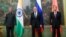 ICAPTION CORRECTS DATE In this photo released by the Russian Foreign Ministry Press Service, India's Foreign Minister S. Jaishankar, left, Russia's Foreign Minister Sergey Lavrov, and China's Foreign Minister Wang Yi, pose for a photo on the…