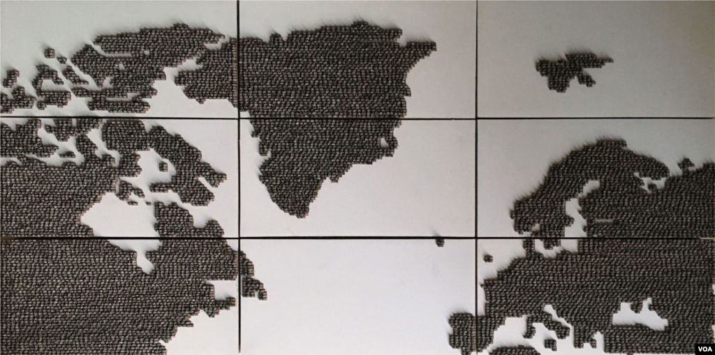 اثر ارائه شده در نمایشگاه آثار هنرمندان ایرانی و کوبایی در نیویورک. از مریم خسروانی